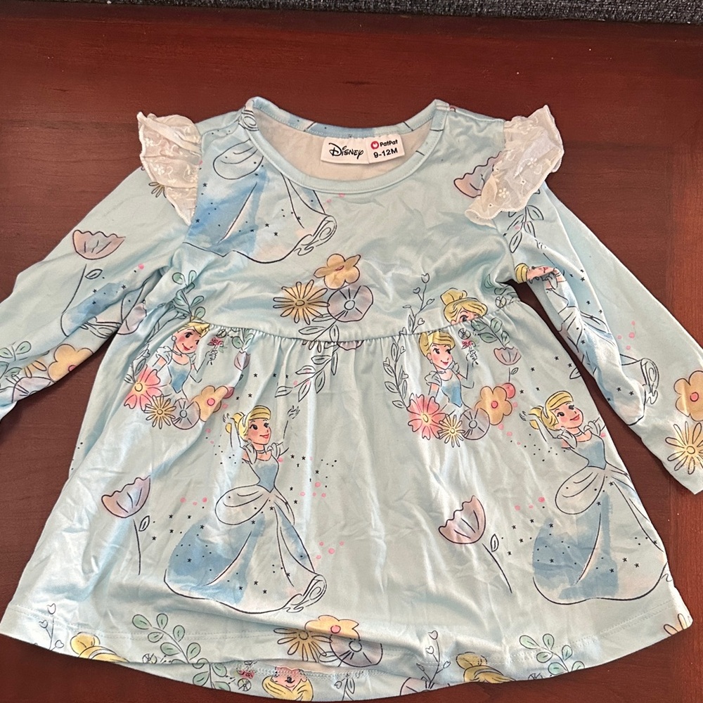 Disney Floral Blue and Pink Princess Dress